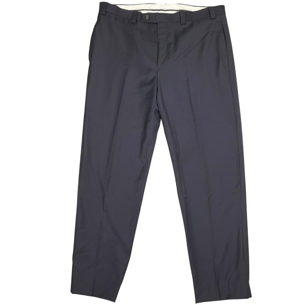 Lauren Ralph Lauren‎ Dress Pants Mens 35W 32L Navy Flat Suit Trousers Cashmere